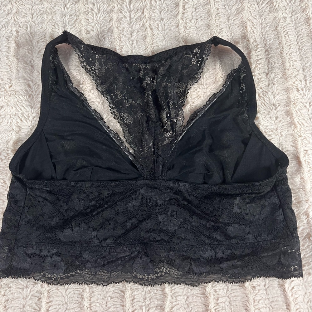 Victoria's Secret Intimates Sexy Floral Lace Bralette Mesh Cutout (36C) NEW - Picture 3 of 5